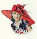 Lady in a Hat Cross Stitch Pattern (PDF + XSD)