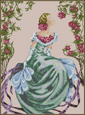 Lady in the garden Cross Stitch Pattern (PDF + XSD)