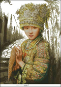 Japanese Woman Cross Stitch Pattern (PDF + XSD)