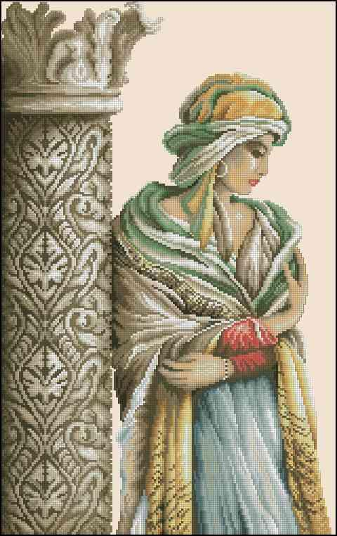 Moorish woman Cross Stitch Pattern (PDF + XSD)