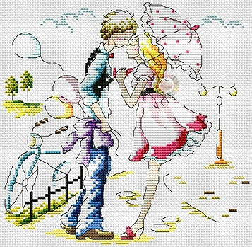 Romantic Walk Cross Stitch Pattern (PDF + XSD)