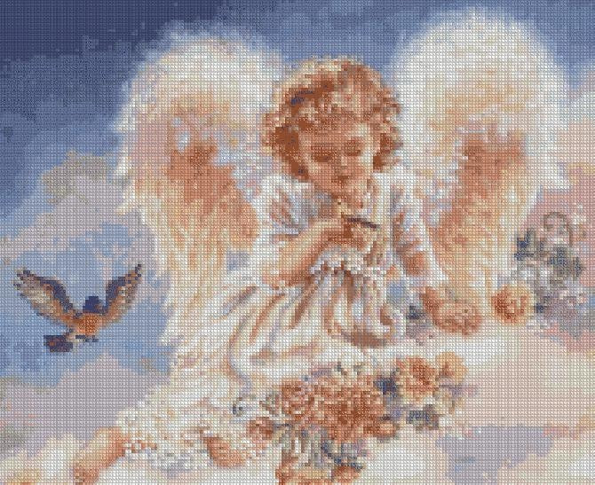 Angel in the Clouds Cross Stitch Pattern (PDF + XSD)