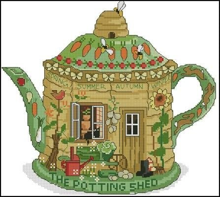 Magic teapot Cross Stitch Pattern (PDF + XSD) - Cross Stitch Pattern - LOSKUTOK