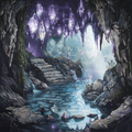 Mirror of Ancient Treasures — Enchanted Crystal Cavern Cross Stitch Pattern (PDF + XSD) - Cross Stitch Pattern - LOSKUTOK