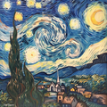 Pastel Masterpieces. Pastel Starry Night Cross Stitch Pattern (PDF + XSD) - Cross Stitch Pattern - LOSKUTOK