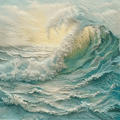 Pastel Masterpieces. Sea Wave Shabby-Classic Cross Stitch Pattern (PDF + XSD) - Cross Stitch Pattern - LOSKUTOK