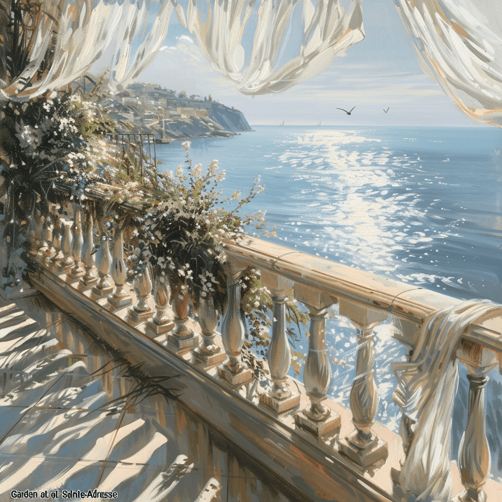 Pastel Masterpieces. Terrace in St. Address Cross Stitch Pattern (PDF + XSD) - Cross Stitch Pattern - LOSKUTOK