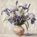 Pastel Masterpieces. White Irises Cross Stitch Pattern (PDF + XSD) - Cross Stitch Pattern - LOSKUTOK