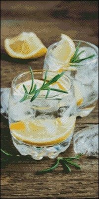Refreshing drink Cross Stitch Pattern (PDF + XSD) - Cross Stitch Pattern - LOSKUTOK