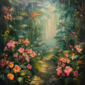 Rose Quartz Sanctuary — Secret Greenhouse Cross Stitch Pattern (PDF + XSD) - Cross Stitch Pattern - LOSKUTOK