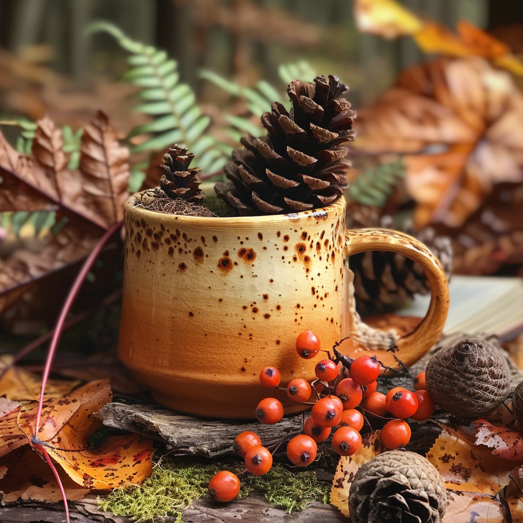 Seasonal Treasures. Autumn Cup Cross Stitch Pattern (PDF + XSD) - Cross Stitch Pattern - LOSKUTOK