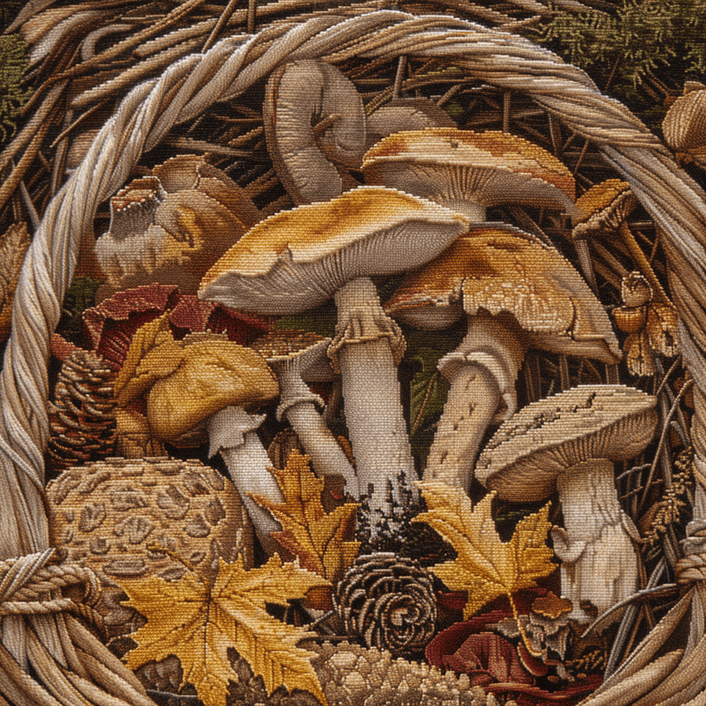 Seasonal Treasures. Forest Mushrooms Cross Stitch Pattern (PDF + XSD) - Cross Stitch Pattern - LOSKUTOK