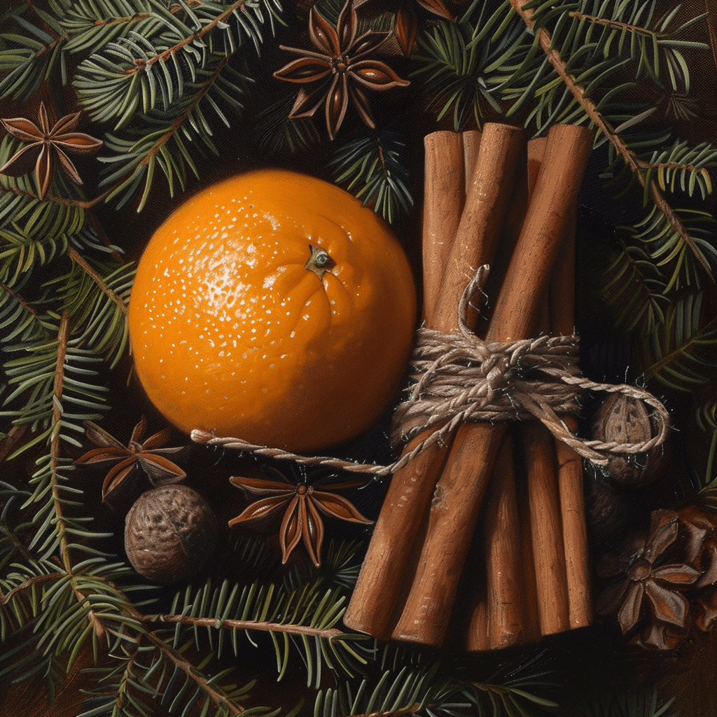 Seasonal Treasures. Orange and Cinnamon Cross Stitch Pattern (PDF + XSD) - Cross Stitch Pattern - LOSKUTOK