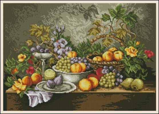 Still Life Cross Stitch Pattern (PDF + XSD) - Cross Stitch Pattern - LOSKUTOK