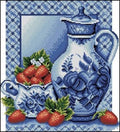 Strawberries with cream Cross Stitch Pattern (PDF + XSD) - Cross Stitch Pattern - LOSKUTOK