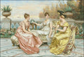 Tea on the terrace Cross Stitch Pattern (PDF + XSD) - Cross Stitch Pattern - LOSKUTOK