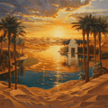 Traveler's Retreat — Ancient Sand Shadows Cross Stitch Pattern (PDF + XSD) - Cross Stitch Pattern - LOSKUTOK