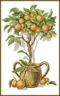 Tree with oranges Cross Stitch Pattern (PDF + XSD) - Cross Stitch Pattern - LOSKUTOK