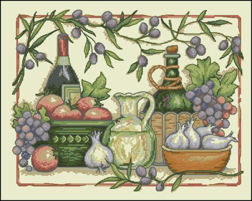 Tuscany Cross Stitch Pattern (PDF + XSD) - Cross Stitch Pattern - LOSKUTOK