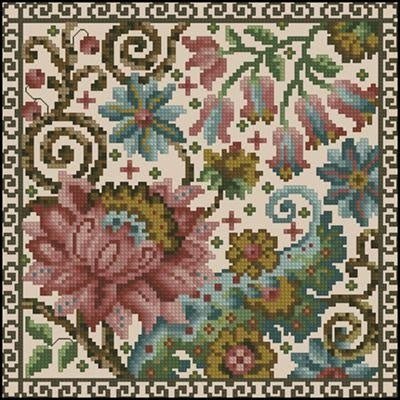 Vintage ornament Cross Stitch Pattern (PDF + XSD) - Cross Stitch Pattern - LOSKUTOK