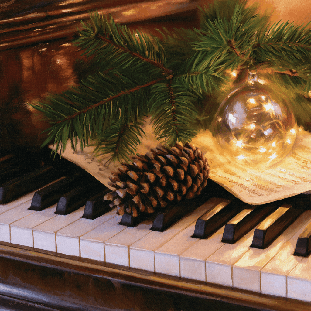 Warm memories. Christmas grand piano Cross Stitch Pattern (PDF + XSD) - Cross Stitch Pattern - LOSKUTOK