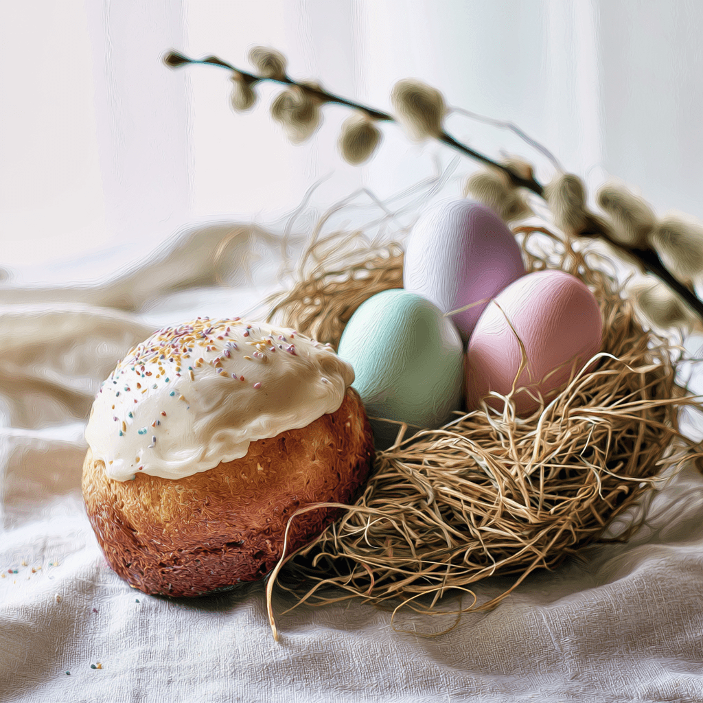 Warm memories. Easter still life Cross Stitch Pattern (PDF + XSD) - Cross Stitch Pattern - LOSKUTOK