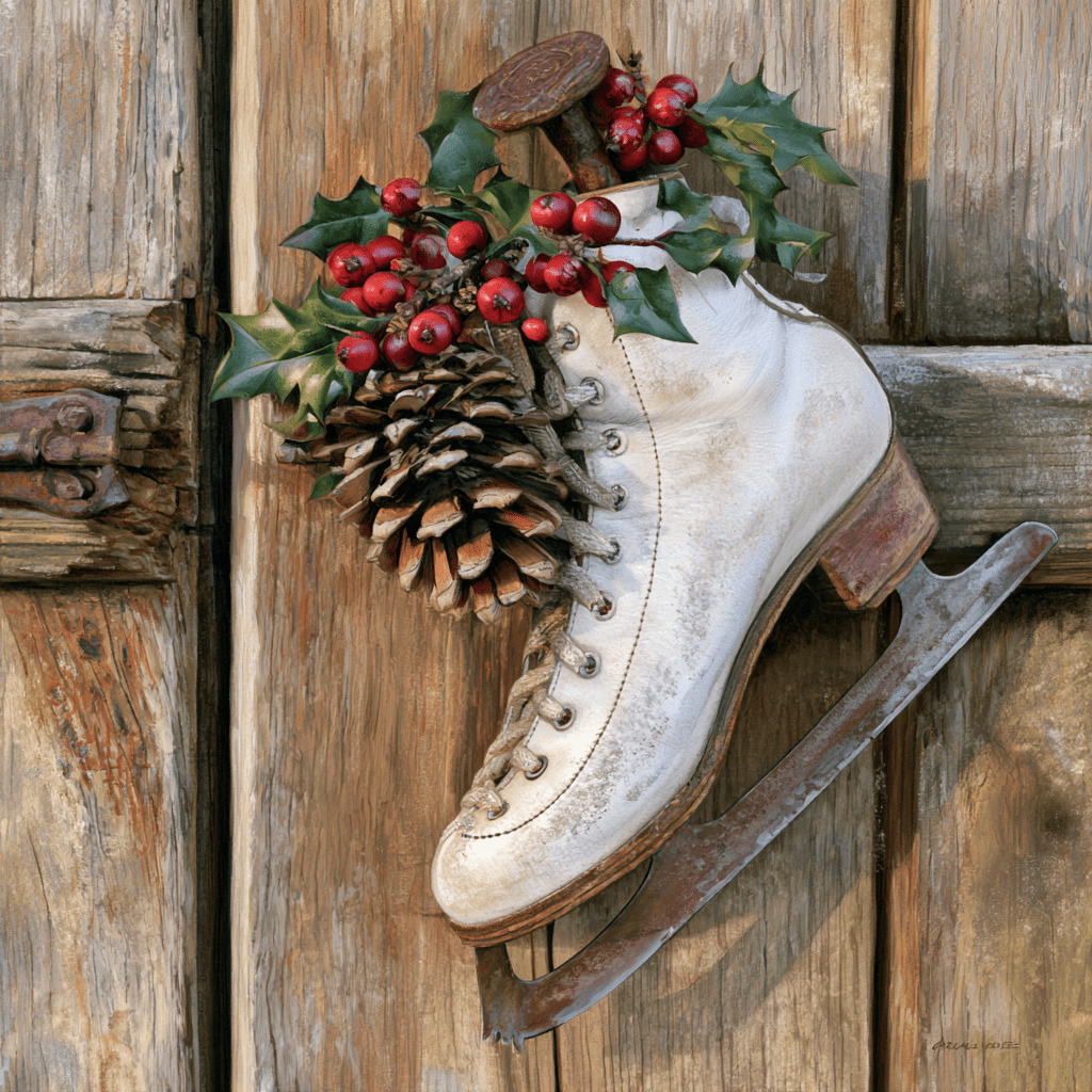Warm memories. Vintage skate Cross Stitch Pattern (PDF + XSD) - Cross Stitch Pattern - LOSKUTOK