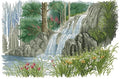Waterfall Cross Stitch Pattern (PDF + XSD) - Cross Stitch Pattern - LOSKUTOK
